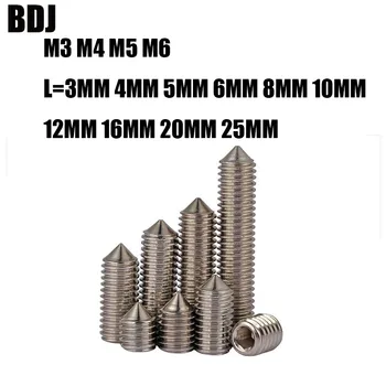 DIN914 M3 M4 M5 M6 304 Stainless Steel Grub Screws Cone Point Hexagon Hex Socket Set Screws GB78 3 4 5 6 8-25 mm
DIN914 M3 M4 M5 M6 304 Stainless Steel Grub Screws Cone Point Hexagon Hex Socket Set Screws GB78 3 4 5 6 8-25 mm
