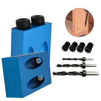 1 Set 15 Degree Pocket Hole Screw Jig Locator with Dowel Drill Carpenters Wood Joint Kit Tool ALI88
1 Set 15 Degree Pocket Hole Screw Jig Locator with Dowel Drill Carpenters Wood Joint Kit Tool ALI88