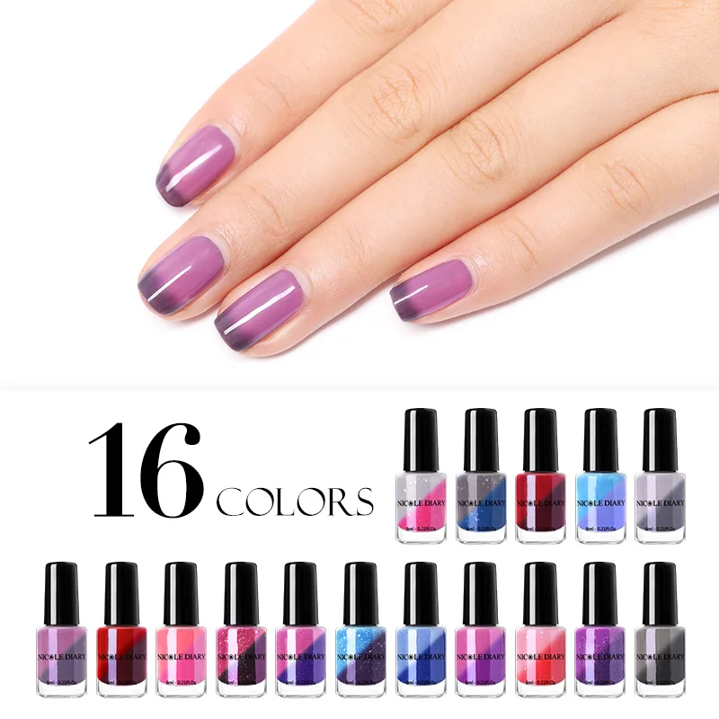 NICOLE DIARY Temperature Color Changing Nail Polish Peel Off Thermal Glitter Nail Varnish Sequins Nail Art Lacquer Decoration
NICOLE DIARY Temperature Color Changing Nail Polish Peel Off Thermal Glitter Nail Varnish Sequins Nail Art Lacquer Decoration