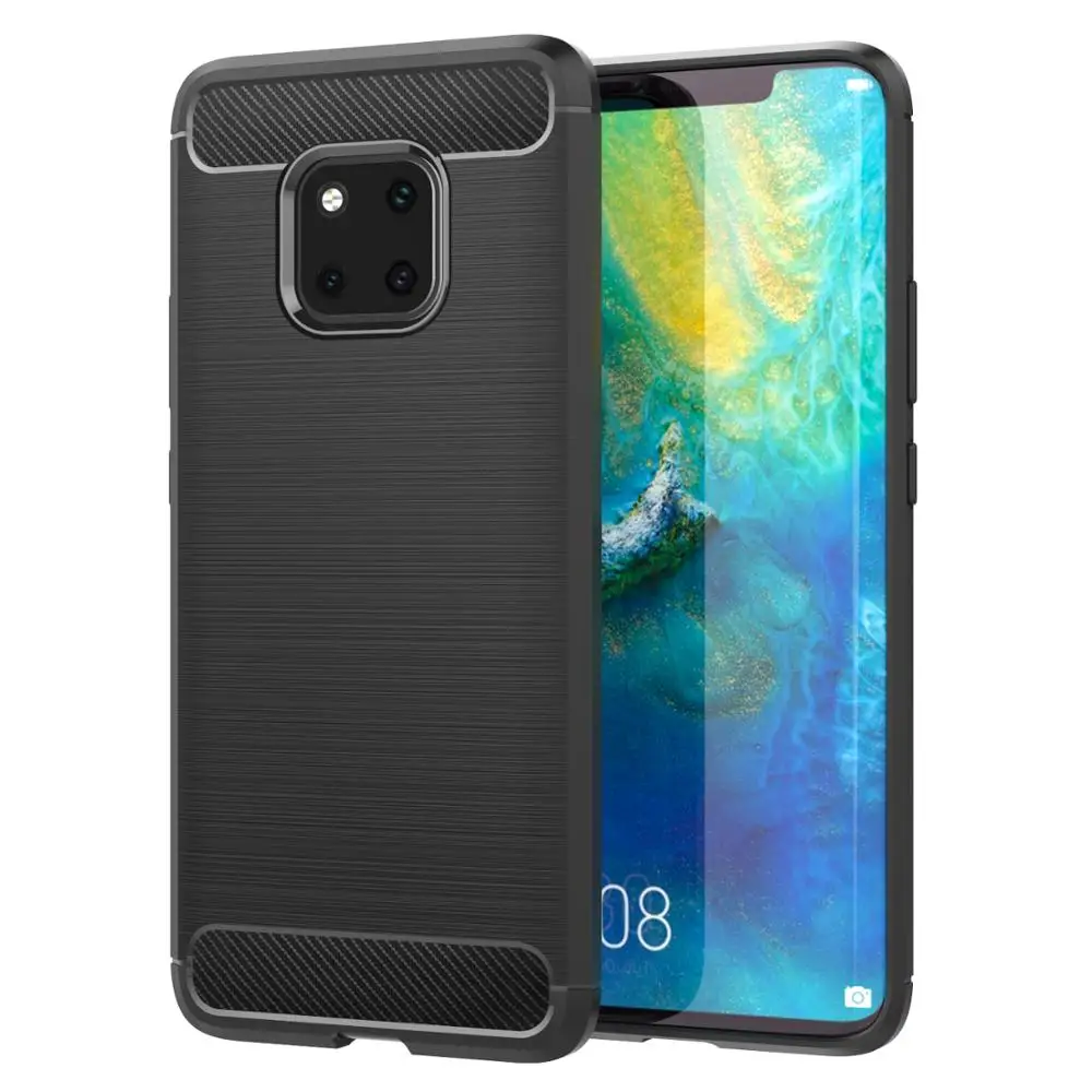 Чехол MoKo для Huawei Mate 20 Pro мягкий легкий бампер из ТПУ чехол углеродного волокна с