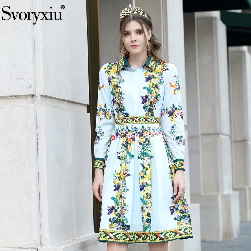 Svoryxiu 2019 Spring Summer Runway Dress Women's Elegant Long Sleeve Flower Print Beach Vacation Party Female Dresses Vestdios
Svoryxiu 2019 Spring Summer Runway Dress Women's Elegant Long Sleeve Flower Print Beach Vacation Party Female Dresses Vestdios