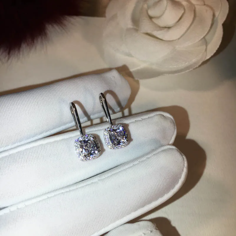 Trendy Women Sqaure Quality Shiny Zircon Stud Earrings Sweet Designer All Matching Real 925 Sterling Silver Women Hook Earrings
Trendy Women Sqaure Quality Shiny Zircon Stud Earrings Sweet Designer All Matching Real 925 Sterling Silver Women Hook Earrings