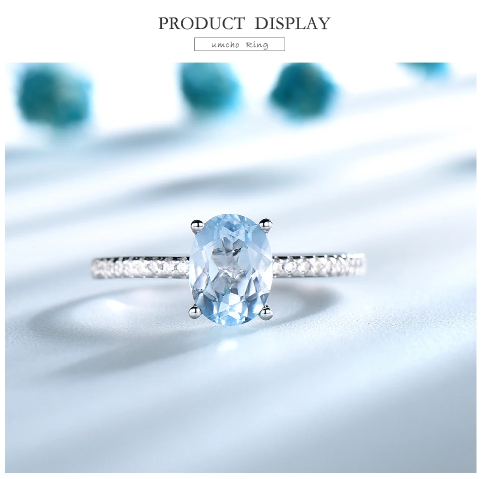 UMCHO Nano Sky blue 925 sterling silver rings for women RUJ087B-1-PC (3)