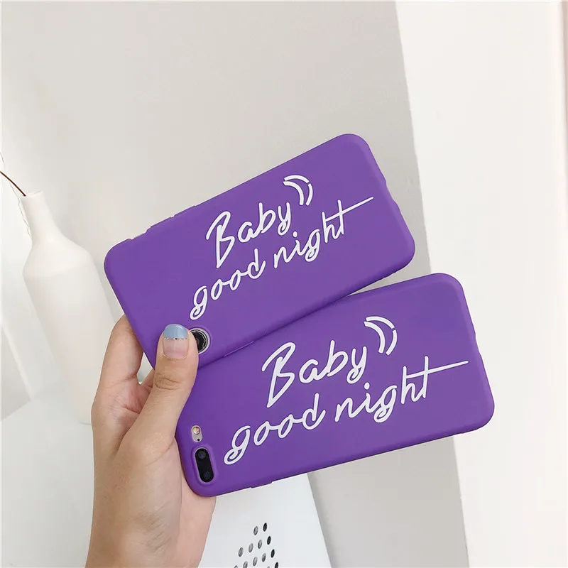 GYKZ Simple Letter Print Purple Case Cover For iPhone 8 XS MAX XR 7 6 6s Plus Soft TPU Matte Phone Shell For iPhone X Moon Coque
GYKZ Simple Letter Print Purple Case Cover For iPhone 8 XS MAX XR 7 6 6s Plus Soft TPU Matte Phone Shell For iPhone X Moon Coque
