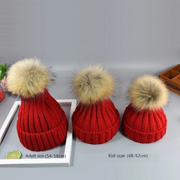 Winter Genuine Fur Pompom Knitted Beanies Gorros Boy Girls Real Natural Hairy ball Knit Skullies Kids Fluffy Thick Warm Hats
Winter Genuine Fur Pompom Knitted Beanies Gorros Boy Girls Real Natural Hairy ball Knit Skullies Kids Fluffy Thick Warm Hats