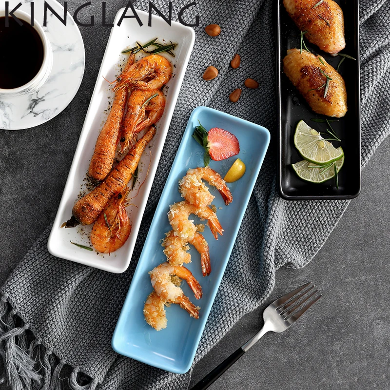 1 pcs Ceramic Porcelain Plate Nordic Style Rectangular Flat Black Western-style Food Snack Butter Plate Tableware
1 pcs Ceramic Porcelain Plate Nordic Style Rectangular Flat Black Western-style Food Snack Butter Plate Tableware