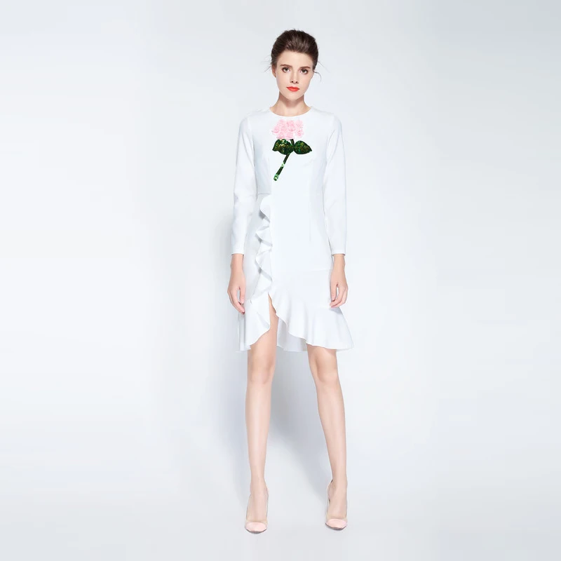 2022 spring New Arrival Casual Style Asymmetrical O-Neck Full Sleeve Appliques Sequined Elegant Above Knee Dress Women
2022 spring New Arrival Casual Style Asymmetrical O-Neck Full Sleeve Appliques Sequined Elegant Above Knee Dress Women