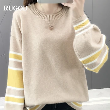 RUGOD New Long Sweater Women O-Neck Casual Solid Pullovers Women Plus Size Autumn Warm Knitted Sweater Women tops truien dames
RUGOD New Long Sweater Women O-Neck Casual Solid Pullovers Women Plus Size Autumn Warm Knitted Sweater Women tops truien dames