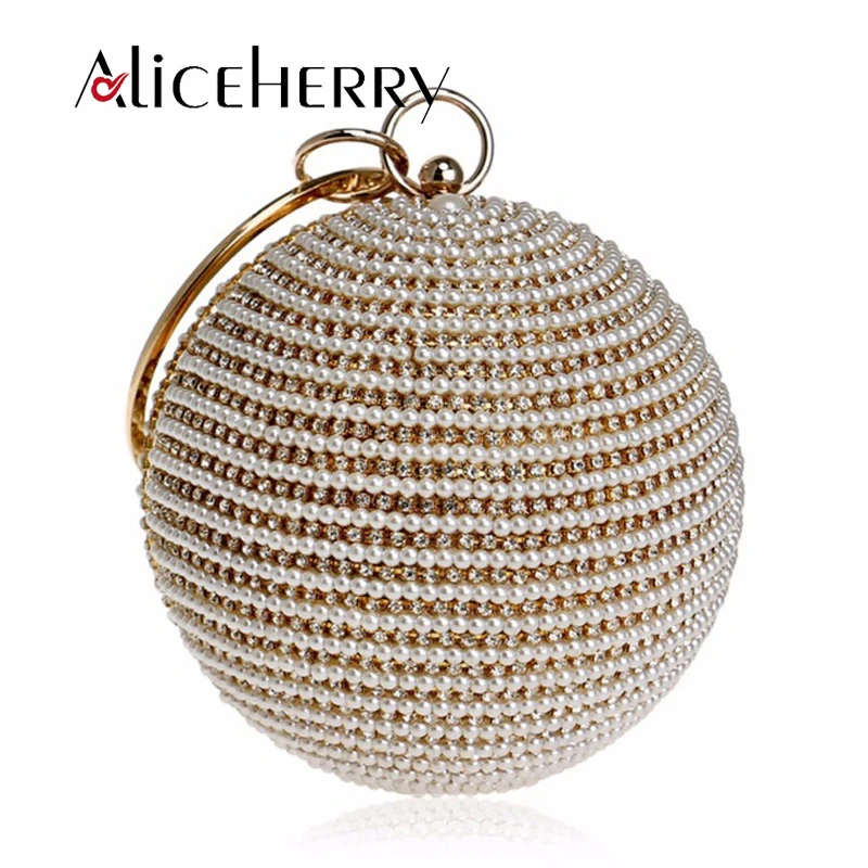 Pearl Evening Bag Party Clutch Round Shape Women's Handbag Wedding Purse for Girls Gold Silver Black
Pearl Evening Bag Party Clutch Round Shape Women's Handbag Wedding Purse for Girls Gold Silver Black