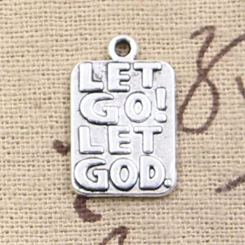 6pcs Charms Let Go Let God 20x12mm Antique Making Pendant fit,Vintage Tibetan Silver color,DIY Handmade Jewelry
6pcs Charms Let Go Let God 20x12mm Antique Making Pendant fit,Vintage Tibetan Silver color,DIY Handmade Jewelry