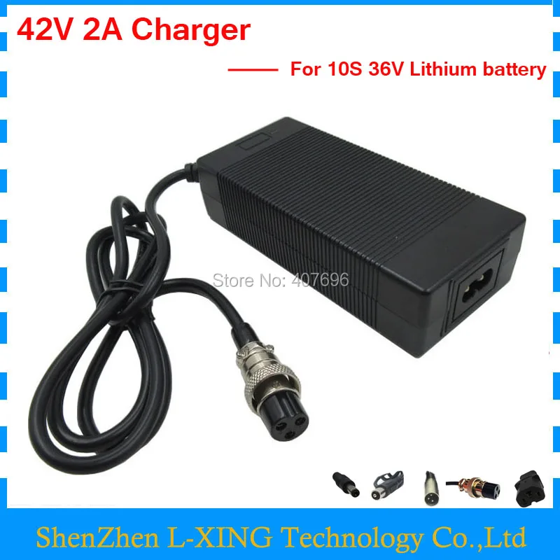 free shipping 42V 2A Charger XLR3 3pin charger 42V2A Charger for 36V 10S lithium battery pack
free shipping 42V 2A Charger XLR3 3pin charger 42V2A Charger for 36V 10S lithium battery pack