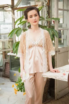 Sexy Lingerie Robe Femme Lmitation Silk Sleepwear Women Silk Satin Sleepwear Robe & Gown Sets
Sexy Lingerie Robe Femme Lmitation Silk Sleepwear Women Silk Satin Sleepwear Robe & Gown Sets