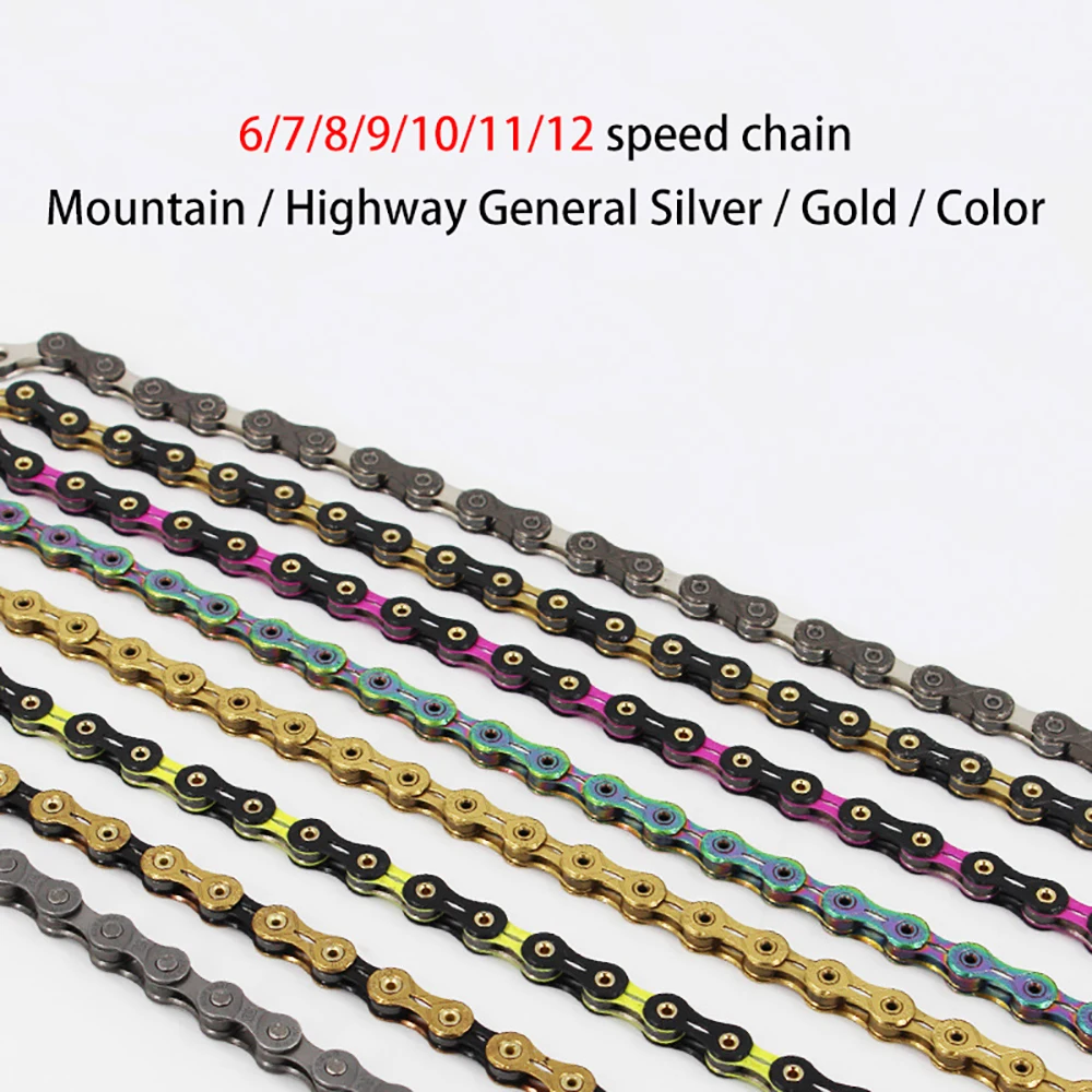 Colorful Hollowed MTB Road Type Bicicle Chain 116 Links Race Bicycle Chain Stainless 6 7 8 9 10 11 12 Speed Mountain Bike Chain
Colorful Hollowed MTB Road Type Bicicle Chain 116 Links Race Bicycle Chain Stainless 6 7 8 9 10 11 12 Speed Mountain Bike Chain
