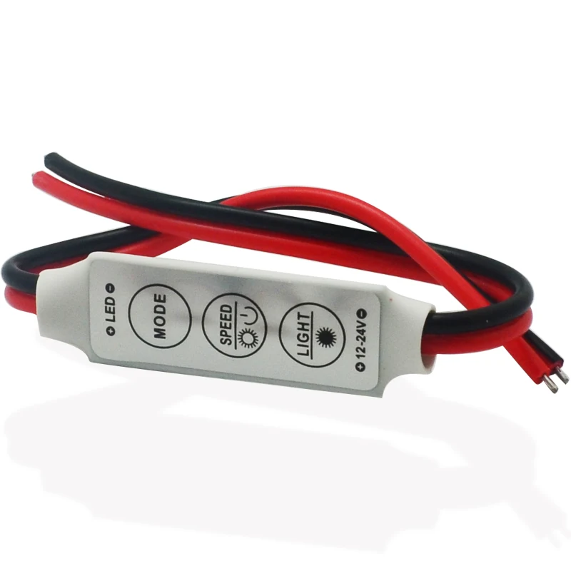 20pcs/lot Mini 3 Keys Led Controller DC12V/24V 6A to Control 3528 5050 5630 Single Color led Strip Lights | Лампы и освещение