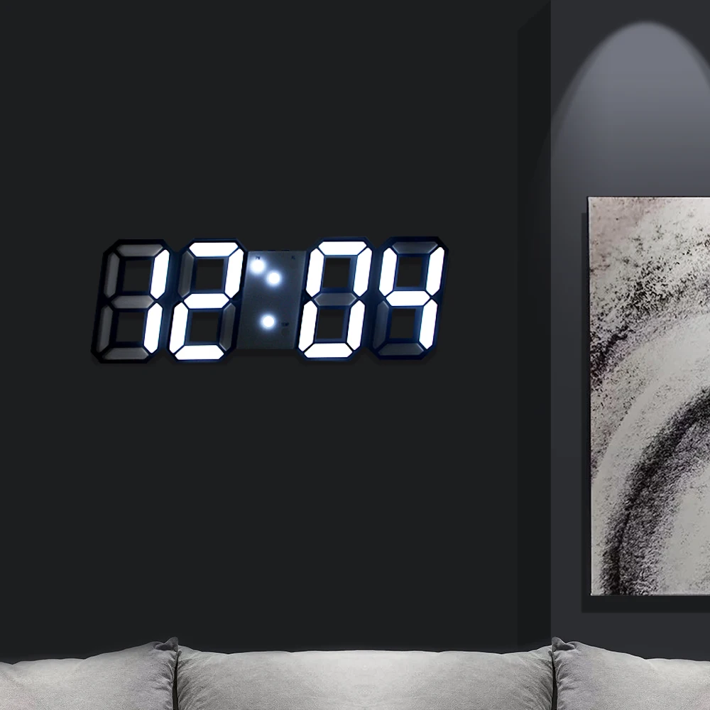 3D LED Wall Clock Electronic Digital Desk Table Clock Desktop Clock 12/24 Hours Display Home Living Room Wake up night lights
3D LED Wall Clock Electronic Digital Desk Table Clock Desktop Clock 12/24 Hours Display Home Living Room Wake up night lights