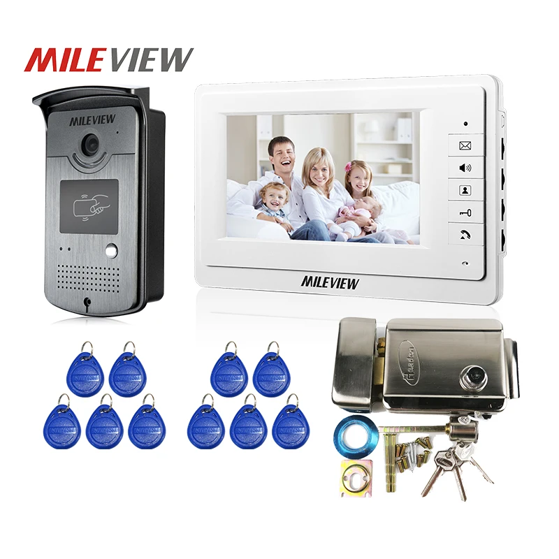 FREE SHIPPING 7" LCD Screen Video Door Phone Intercom System White Monitor + RFID Access Door Camera + Electric Mechanical Lock
FREE SHIPPING 7" LCD Screen Video Door Phone Intercom System White Monitor + RFID Access Door Camera + Electric Mechanical Lock