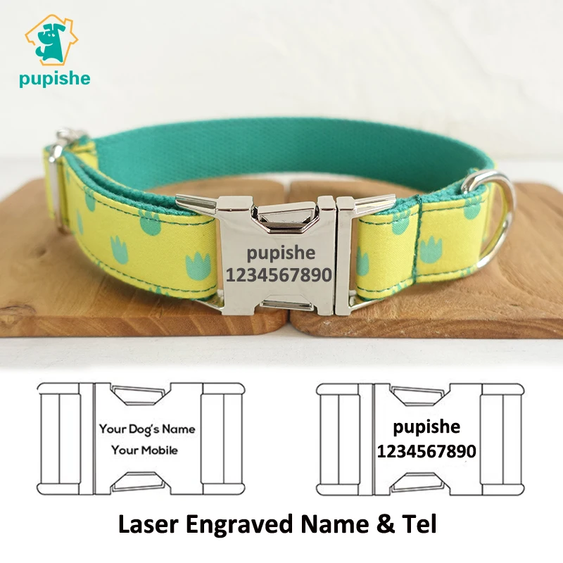 PUPISHE Dog Collars for Medium Dogs Personalized Tel&Name Pet Dog Collar Cute Paw Print Summer Turquoise Puppy Collar Yellow XS
PUPISHE Dog Collars for Medium Dogs Personalized Tel&Name Pet Dog Collar Cute Paw Print Summer Turquoise Puppy Collar Yellow XS