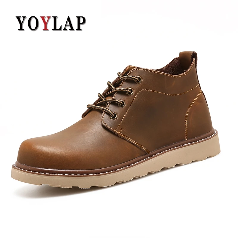 YOYLAP 2018 Fashion Autumn Winter PU Leather Men Boots Black Casual Shoes Platform Rubber Mens Work Boots Size 39-44 
YOYLAP 2018 Fashion Autumn Winter PU Leather Men Boots Black Casual Shoes Platform Rubber Mens Work Boots Size 39-44