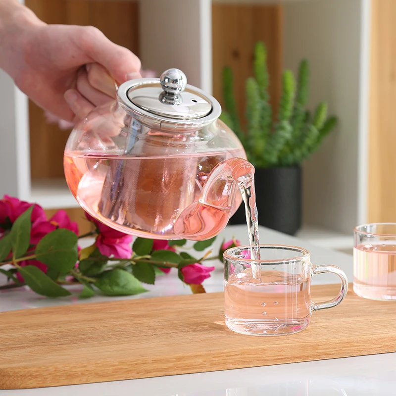 Good Clear Borosilicate Glass Teapot With 304 Stainless Steel Infuser Strainer Heat Resistant Loose Leaf Tea Pot Tool Kettle Set
Good Clear Borosilicate Glass Teapot With 304 Stainless Steel Infuser Strainer Heat Resistant Loose Leaf Tea Pot Tool Kettle Set