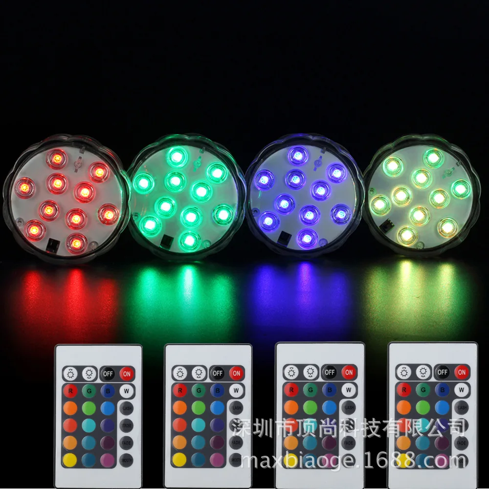 Remote Controlled RGB 10 LED Submersible Light Underwater Night Lamp Outdoor Pool Accessories Garden Party Decoration Lights
Remote Controlled RGB 10 LED Submersible Light Underwater Night Lamp Outdoor Pool Accessories Garden Party Decoration Lights
