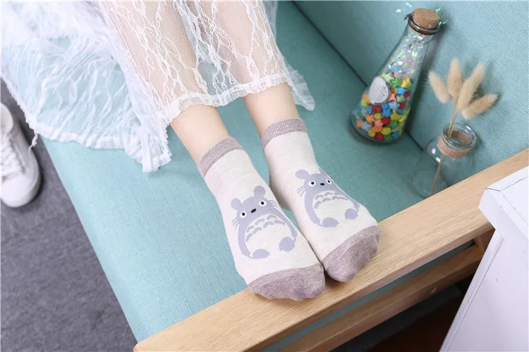 Totoro Winter Women Socks Cotton Hayao Miyazaki Christmas Socks Harajuku Kawaii Funny Socks Cartoon Comic Thick Socks Cotton New