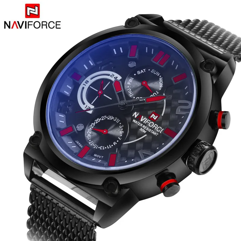 Luxury Brand Naviforce Stainless Steel Analog Men's Quartz Date Clock Fashion Casual Sports Watches Men Military Wrist Watch
Luxury Brand Naviforce Stainless Steel Analog Men's Quartz Date Clock Fashion Casual Sports Watches Men Military Wrist Watch