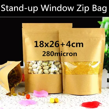 50pcs 18cm*26+4cm 280micron Large Window Paper Bag Doypack Paper Zip Lock Bag Zip Gift Packaging
50pcs 18cm*26+4cm 280micron Large Window Paper Bag Doypack Paper Zip Lock Bag Zip Gift Packaging