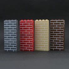 Building Blocks City Military Accessories Wall classic Brick 1x4 Mini Figures MOC House Castle Parts Bulk Toys city building kit(China)