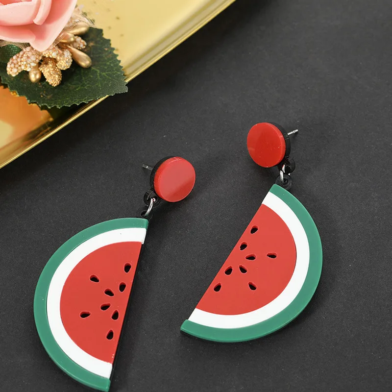 2019 New Women Fashion Earrings Fruit Watermelon Summer Large-sized Exaggerated Earrings
2019 New Women Fashion Earrings Fruit Watermelon Summer Large-sized Exaggerated Earrings