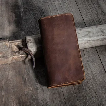 ALAVCHNV Retro Custom Crazy Horseskin Long Wallet Men's First Layer Leather Driving License Wallet YG424
ALAVCHNV Retro Custom Crazy Horseskin Long Wallet Men's First Layer Leather Driving License Wallet YG424