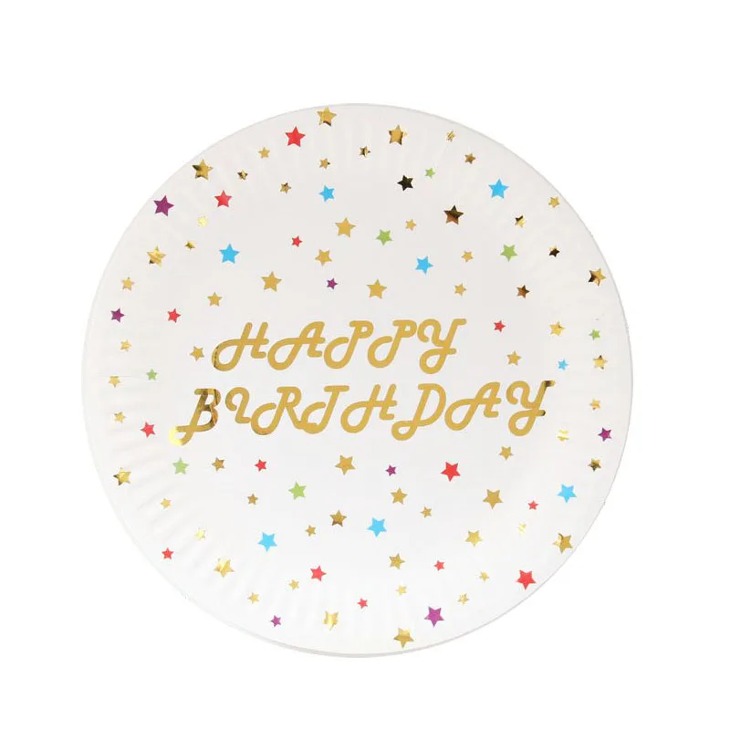 10pc 7inch Gold Happy Birthday Wedding Party Supplies Decoration Cake Dish Disposable White Paper Plates Baby Shower Favors
10pc 7inch Gold Happy Birthday Wedding Party Supplies Decoration Cake Dish Disposable White Paper Plates Baby Shower Favors