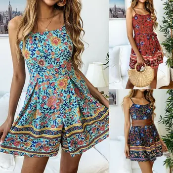New Women's Floral Mini Playsuit Shorts Pant Romper Summer Beach Sleeveless Backless Print Fashion Loose Jumpsuit
New Women's Floral Mini Playsuit Shorts Pant Romper Summer Beach Sleeveless Backless Print Fashion Loose Jumpsuit