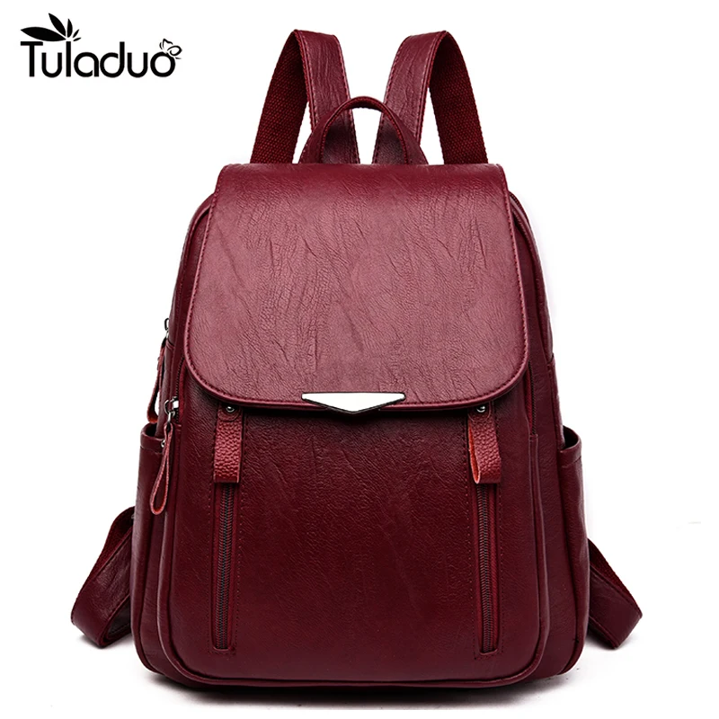 2022 New Women Vintage Leather Backpacks Rucksacks Female Shoulder Bag Ladies Bagpack School Bags For Girls Travel Backpack
2022 New Women Vintage Leather Backpacks Rucksacks Female Shoulder Bag Ladies Bagpack School Bags For Girls Travel Backpack