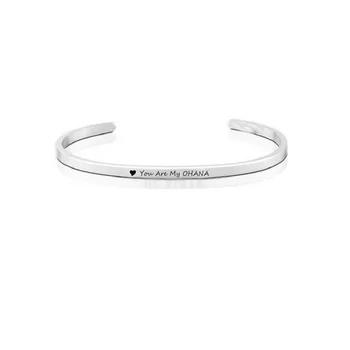 15Pcs/lot Stainless Steel Hand Stamped Bangle "You Are My OHANA" Engraved Inspirational Bracelet Cuff Mantra Bangle for Family
15Pcs/lot Stainless Steel Hand Stamped Bangle "You Are My OHANA" Engraved Inspirational Bracelet Cuff Mantra Bangle for Family