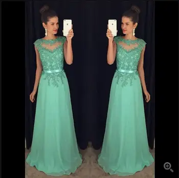 Vestido De Novia lime green chiffon lace appliques evening dress cap sleeve beaded with sashes formal evening gowns hot sale
Vestido De Novia lime green chiffon lace appliques evening dress cap sleeve beaded with sashes formal evening gowns hot sale