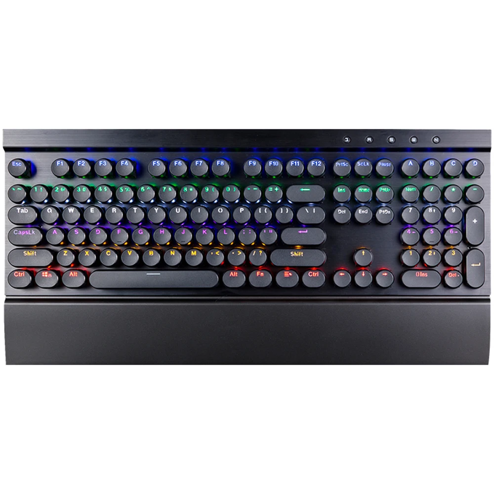 MK17 Glowing Computer Keyboard USB 108 Keys Full Mechanical Gaming Keyboard Round Keycap Dustproof Wired Keyboard
MK17 Glowing Computer Keyboard USB 108 Keys Full Mechanical Gaming Keyboard Round Keycap Dustproof Wired Keyboard