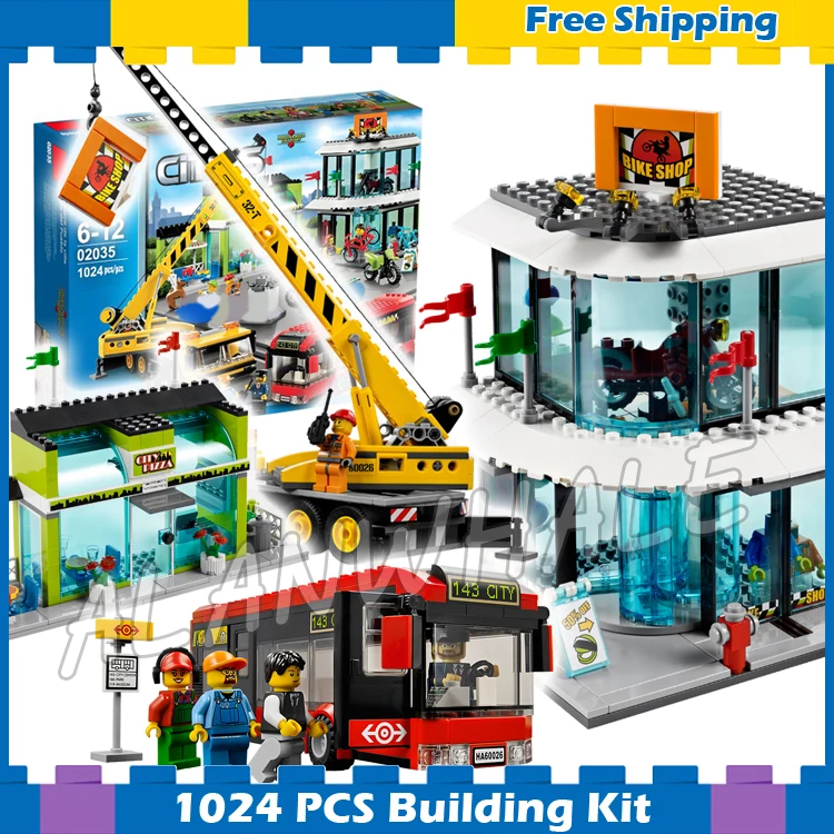 1024pcs City Town Shopping Square Pizzeria Bus Statue Street Sweeper 02035 Model Building Blocks Gifts sets Compatible With Lego
1024pcs City Town Shopping Square Pizzeria Bus Statue Street Sweeper 02035 Model Building Blocks Gifts sets Compatible With Lego