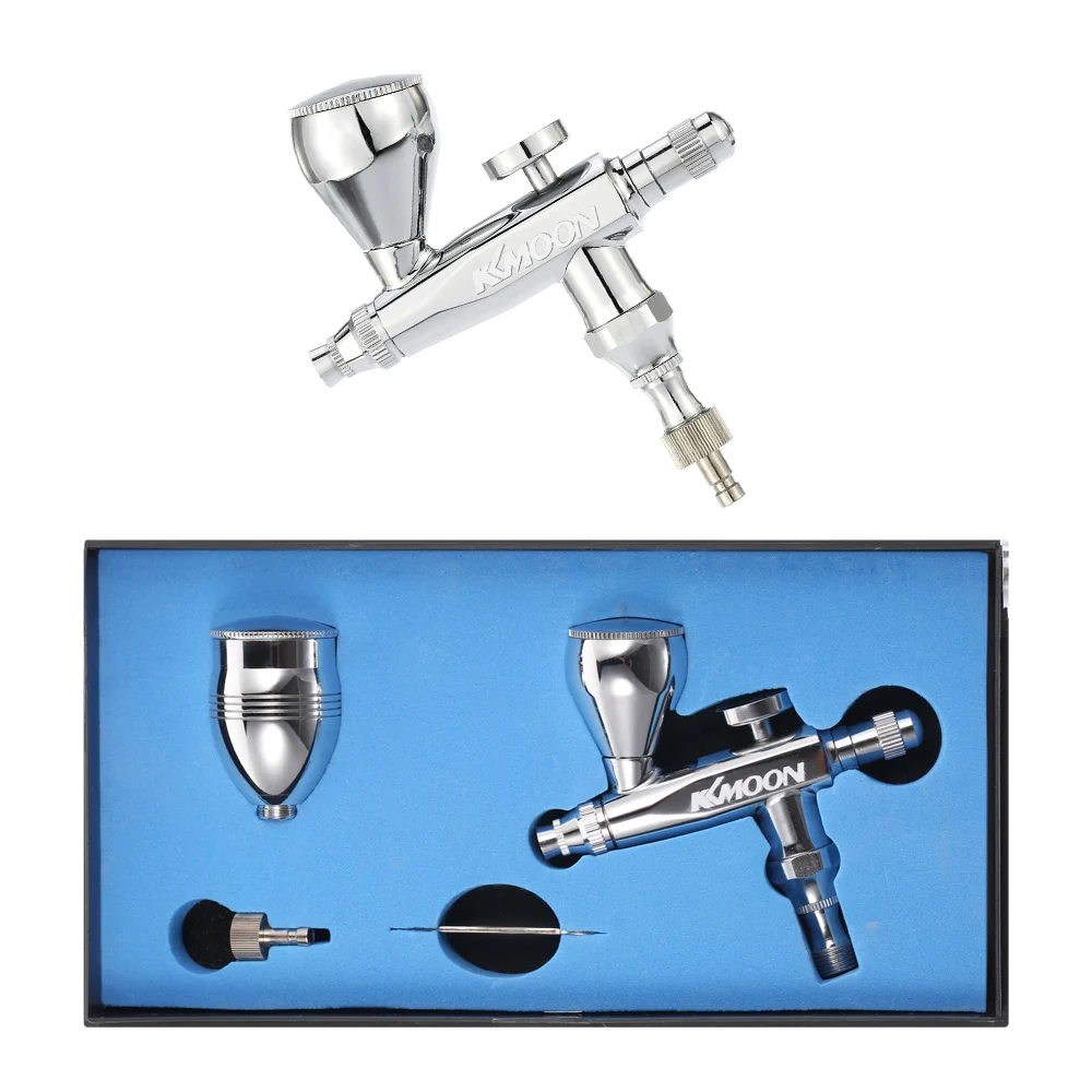KKmoon 0.3mm Mini Airbrush 5cc+13cc Single Action Trigger Spraying for Cake Decorating Models Facial Makeup Spray Air Brush
KKmoon 0.3mm Mini Airbrush 5cc+13cc Single Action Trigger Spraying for Cake Decorating Models Facial Makeup Spray Air Brush