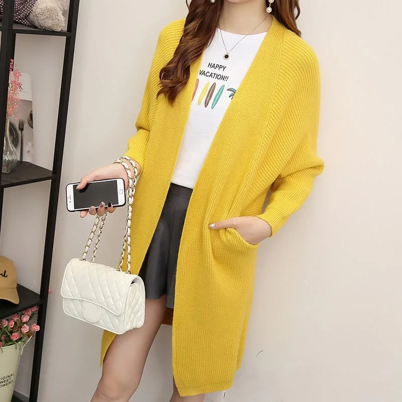 2019 spring and autumn sweater cardigan winter large size women's clothes loose long sleeve solid color knit cardigan sweater
2019 spring and autumn sweater cardigan winter large size women's clothes loose long sleeve solid color knit cardigan sweater