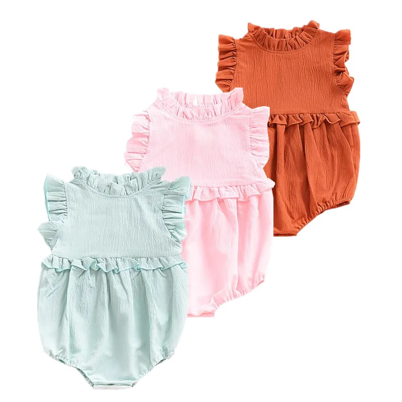 3 color baby girl Toddle Infant clothes Cotton Summer Outfits Ruffle sleeveless 1-3 years baby Cute bodysuit summer Overalls
3 color baby girl Toddle Infant clothes Cotton Summer Outfits Ruffle sleeveless 1-3 years baby Cute bodysuit summer Overalls