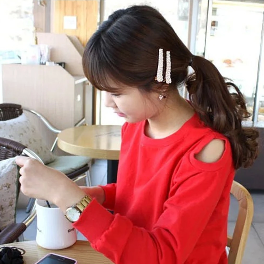 Korean Celebrity Hairpin Headdress Pearl-encrusted Duckbill Clip Bridal Jewelry Fashion Clip Rhinestone Hair Accessories
Korean Celebrity Hairpin Headdress Pearl-encrusted Duckbill Clip Bridal Jewelry Fashion Clip Rhinestone Hair Accessories