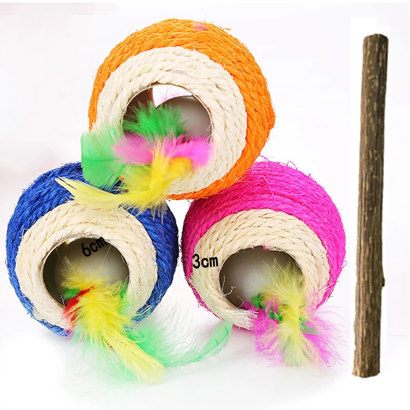 Natural Sisal Ball Cat Scratching Posts Toys Ball Mouse Catnip Actinidia Cat Toys Interactive Feather Toys Pet Cats Products
Natural Sisal Ball Cat Scratching Posts Toys Ball Mouse Catnip Actinidia Cat Toys Interactive Feather Toys Pet Cats Products