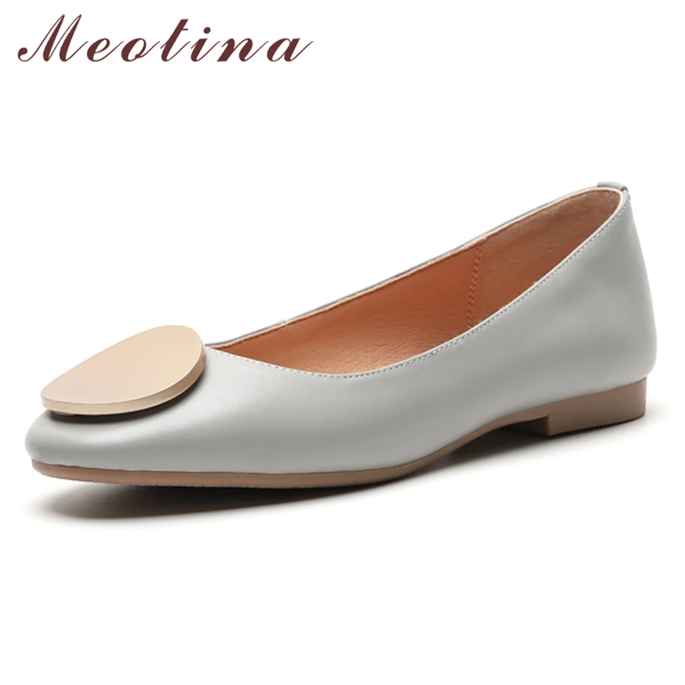 Meotina Real Leather Ballet Flats Women Shoes Natural Genuine Leather Boat Shoes Casual Slip On Flat Shoes Spring Gary Size 4-10
Meotina Real Leather Ballet Flats Women Shoes Natural Genuine Leather Boat Shoes Casual Slip On Flat Shoes Spring Gary Size 4-10