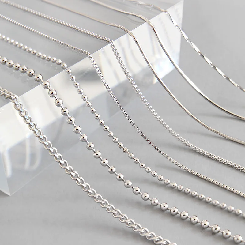 10 styles Sterling silver 925 chains necklace collier femme, minimalism component necklaces for women collares silver jewelry
10 styles Sterling silver 925 chains necklace collier femme, minimalism component necklaces for women collares silver jewelry