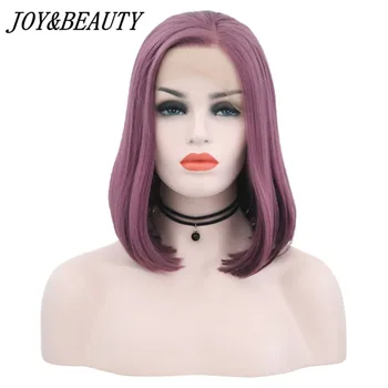 JOY&BEAUTY Purple Color 14" Bob Wig Synthetic Lace Front Wig Heat Resistant Hair Fiber Middle Parting Women Wigs
JOY&BEAUTY Purple Color 14" Bob Wig Synthetic Lace Front Wig Heat Resistant Hair Fiber Middle Parting Women Wigs