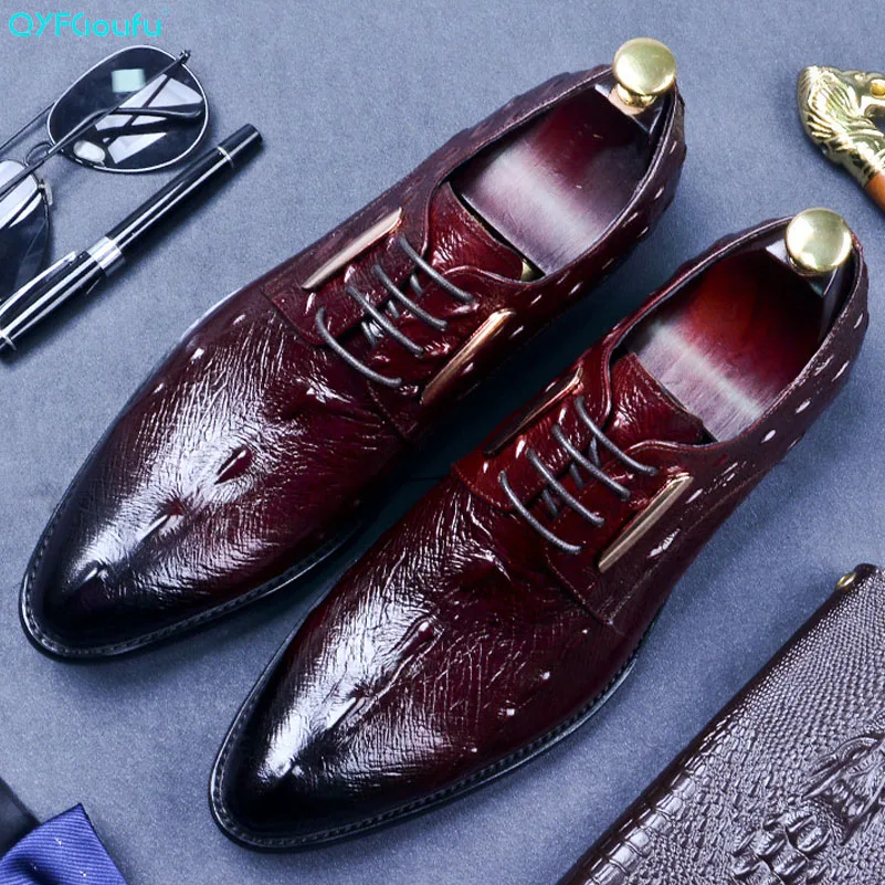 New Arrival Crocodile Pattern Shoes Men's Business Suits Genuine Leather Men's Dress Shoes Wedding Shoes Breathable
New Arrival Crocodile Pattern Shoes Men's Business Suits Genuine Leather Men's Dress Shoes Wedding Shoes Breathable