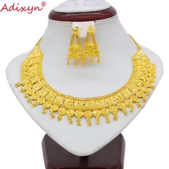 Adixyn India Necklace Earrings Set Jewelry Women Gold Color Romantic Arab/Ethiopian/African Bridal Wedding Gifts N06228
Adixyn India Necklace Earrings Set Jewelry Women Gold Color Romantic Arab/Ethiopian/African Bridal Wedding Gifts N06228