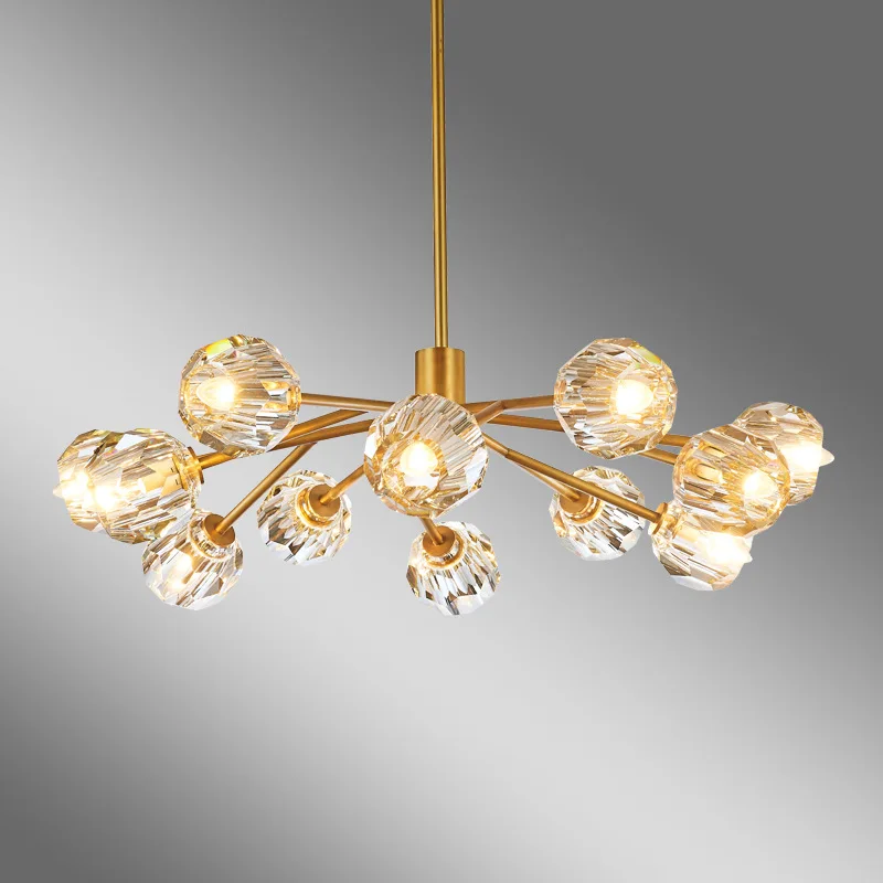 Nordic LED K9 crystal chandeliers ceiling Iron luminaires bedroom lighting restaurant hanging lights living room suspended lamps
Nordic LED K9 crystal chandeliers ceiling Iron luminaires bedroom lighting restaurant hanging lights living room suspended lamps