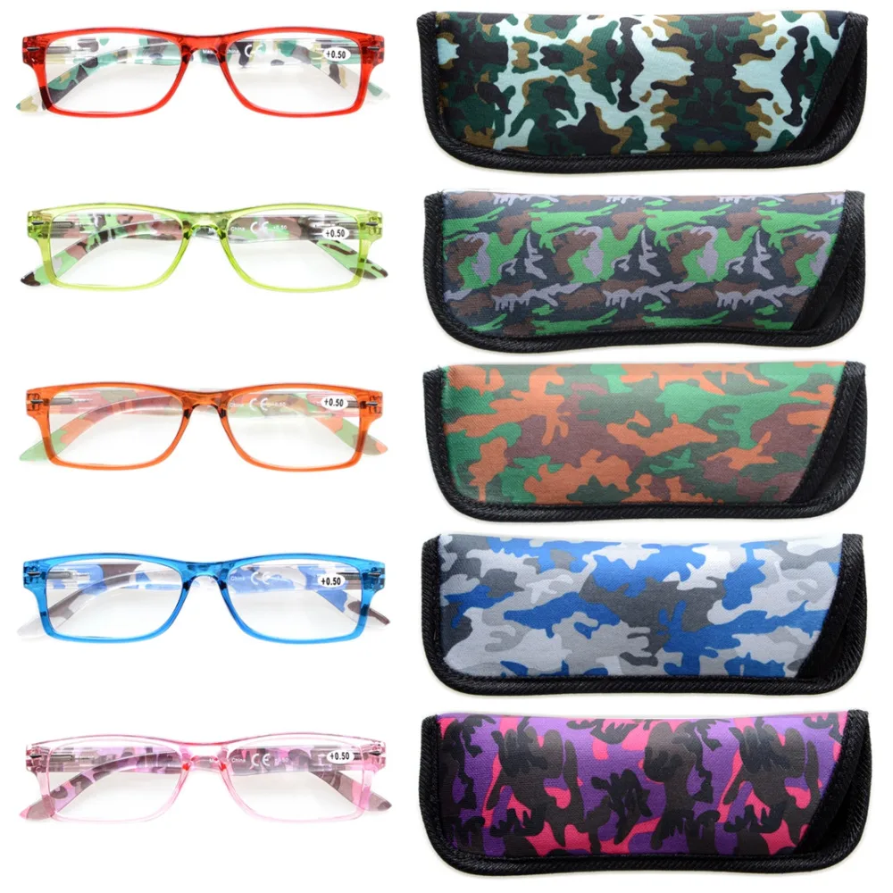 R066C Mix 5-Pack Readers Spring-Hinges Camouflage Temples Reading Glasses+0.5/0.75/1/1.25/1.5/1.75/2/2.25/2.5/2.75/3/3.5/4
R066C Mix 5-Pack Readers Spring-Hinges Camouflage Temples Reading Glasses+0.5/0.75/1/1.25/1.5/1.75/2/2.25/2.5/2.75/3/3.5/4