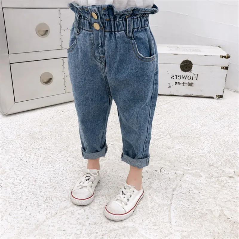 2-8y Baby Girls Jeans Pants Autumn Korea Style High Waist Trousers Kids Cotton Casual Denim Clothes
2-8y Baby Girls Jeans Pants Autumn Korea Style High Waist Trousers Kids Cotton Casual Denim Clothes